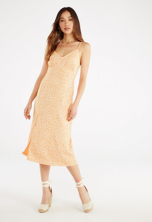 Empire Waist Midi Dress Amber Multi