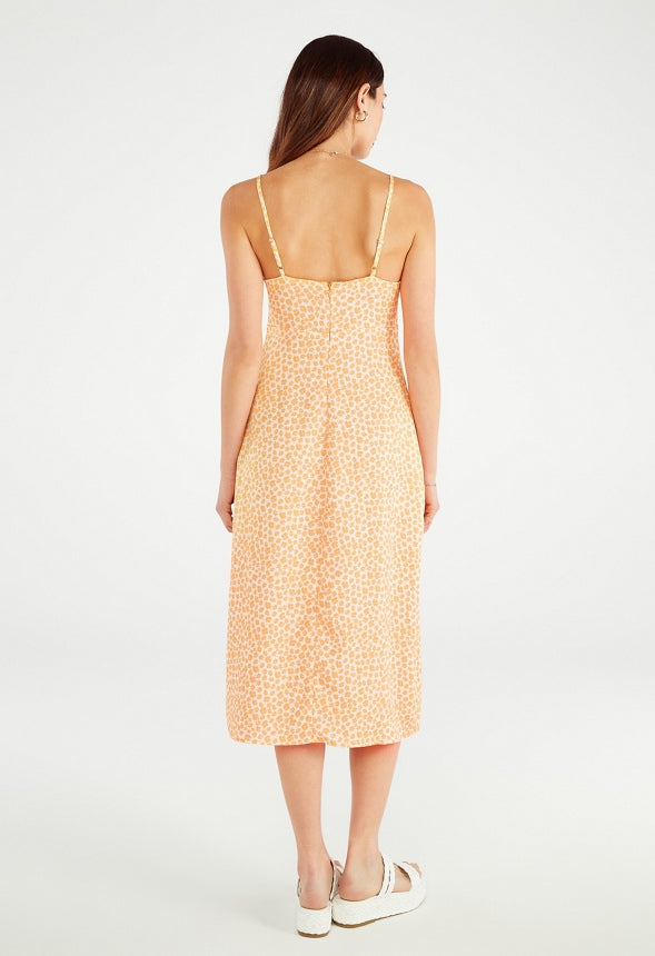 Empire Waist Midi Dress Amber Multi