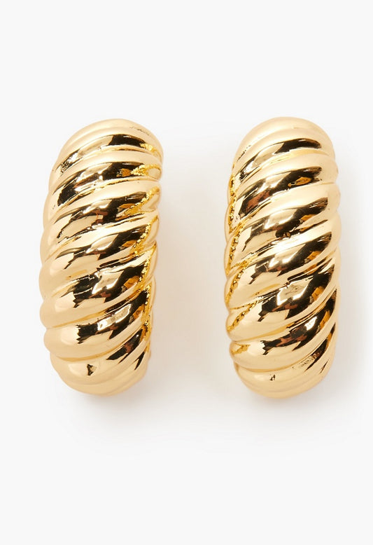 CROISSANT HALF HOOPS Gold
