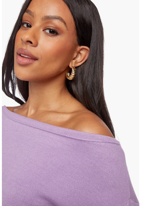 CROISSANT HALF HOOPS Gold