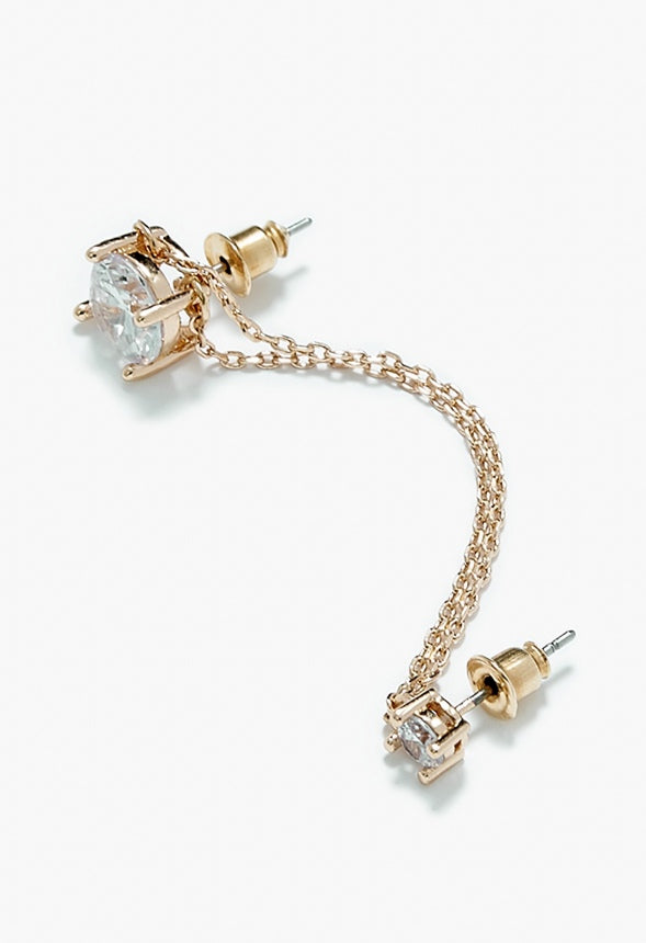Erin Cubic Zirconia Double Studs Gold