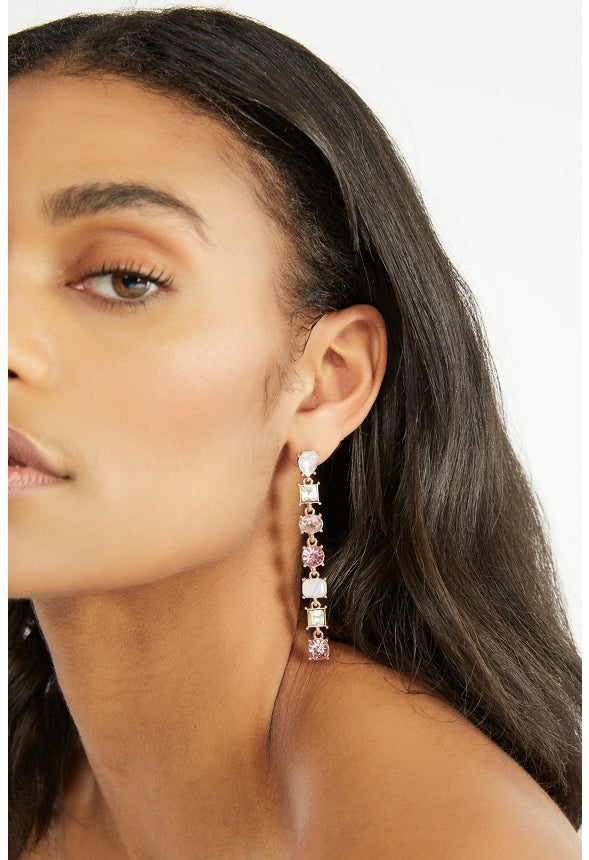 Chaya Pink Drop Earrings Pink/Gold