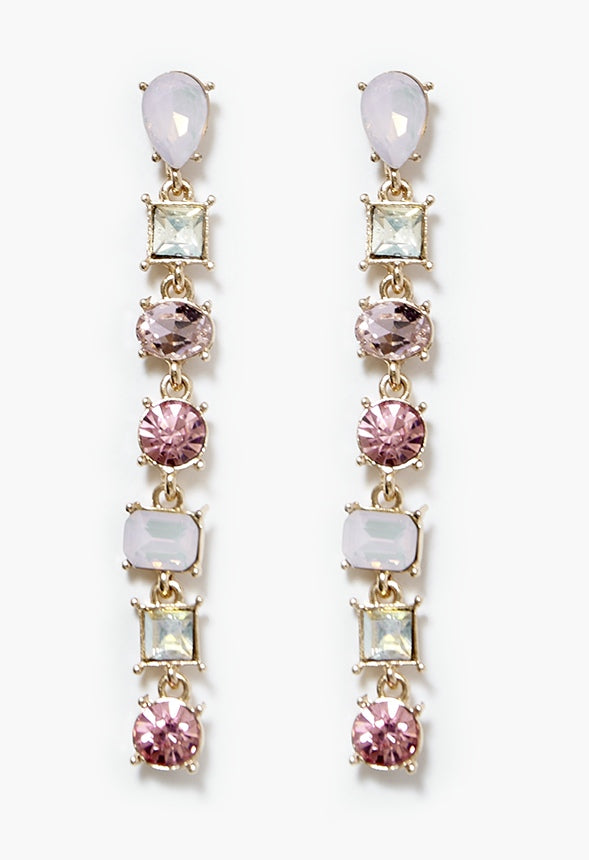 Chaya Pink Drop Earrings Pink/Gold