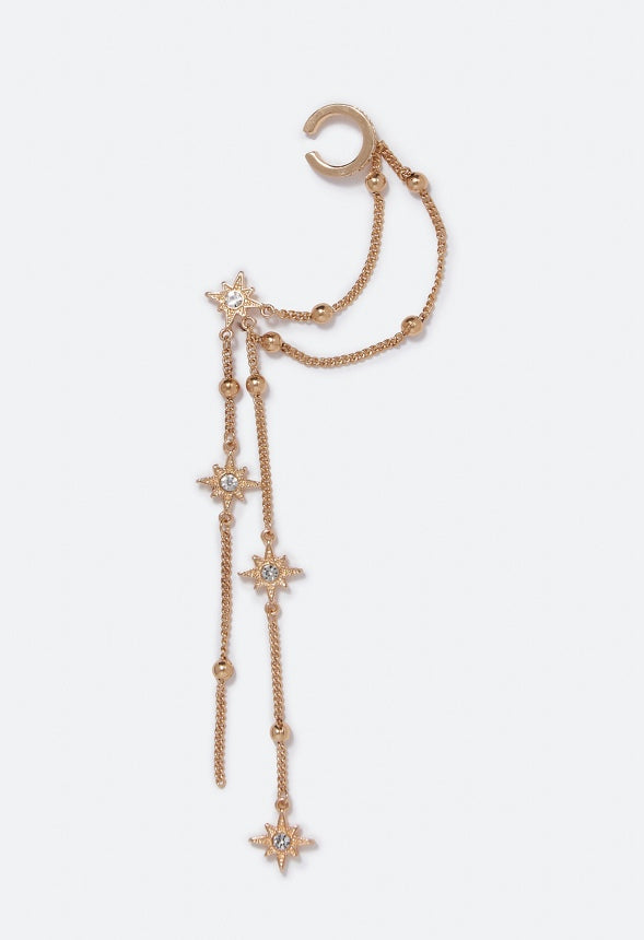 Aarya Stars Ear Party  Clear/Gold