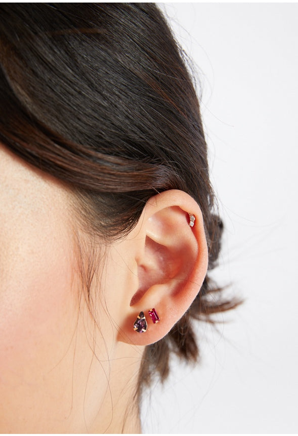 Ophelia Mixed Stone Stud Multipack  Pink/Gold