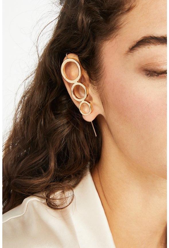 Amelie Gradient Circles Ear Hook Gold
