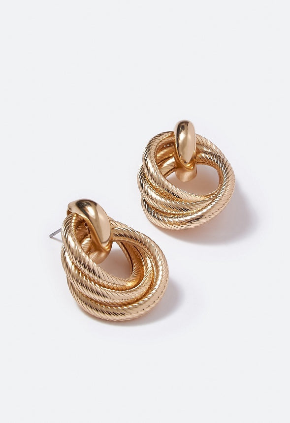 Clara Multi Ring Stud Earring Gold