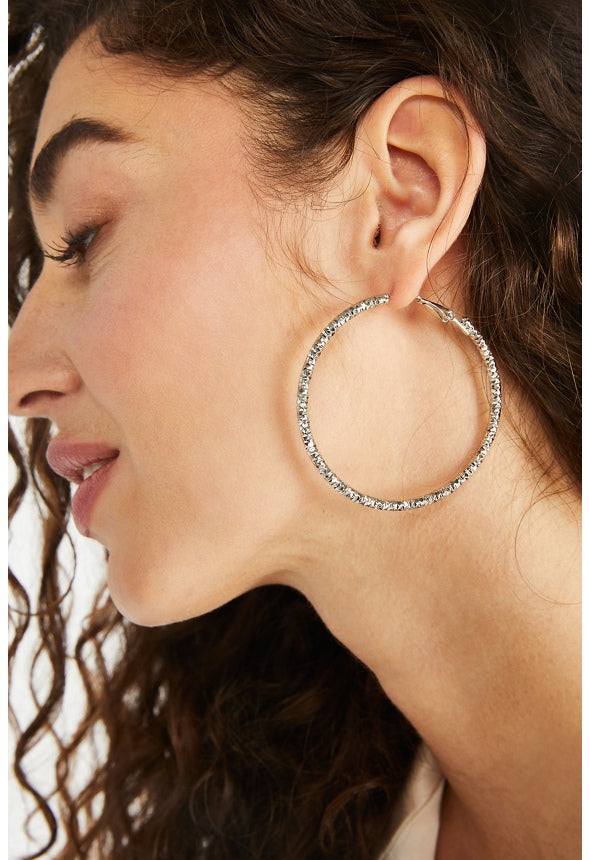 Nina Mixed Hoops Multipack  Silver