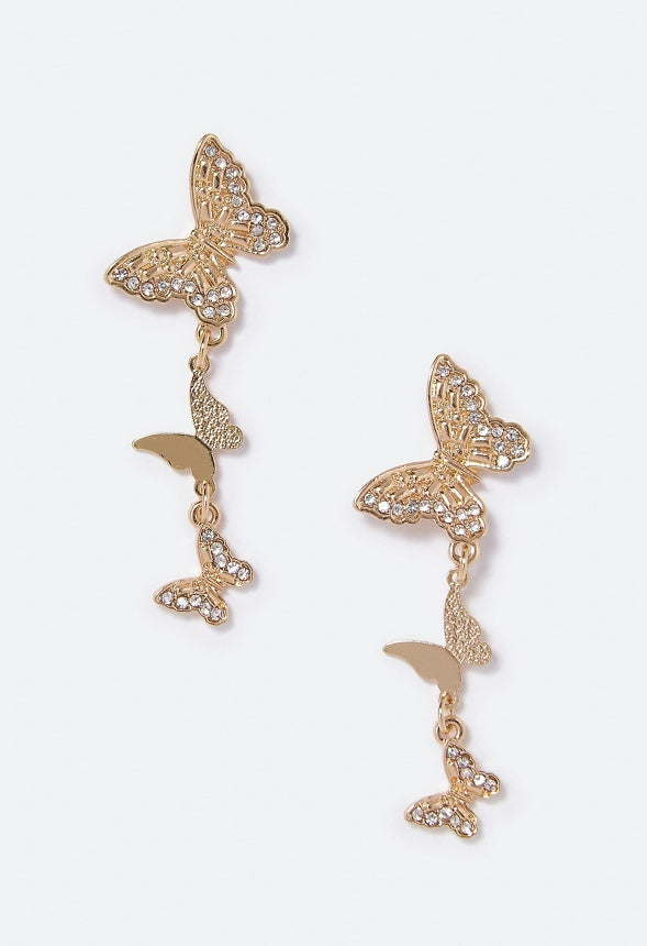 Alessia Butterfly Drop Earring Gold