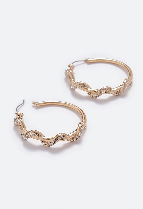 Naomi Tangled Snake Hoop Earring  Gold