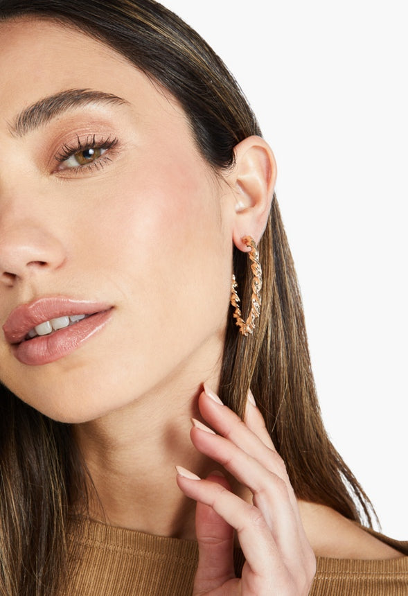 Simone Chunky Twist Hoop Earring Gold