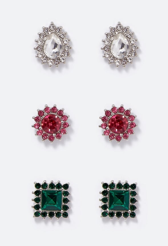 Bethany Mix Ornate Glass Stone Multipack  Rose/Emerald/Crystal