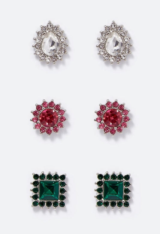Bethany Mix Ornate Glass Stone Multipack  Rose/Emerald/Crystal