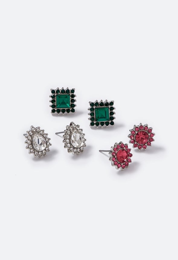 Bethany Mix Ornate Glass Stone Multipack  Rose/Emerald/Crystal
