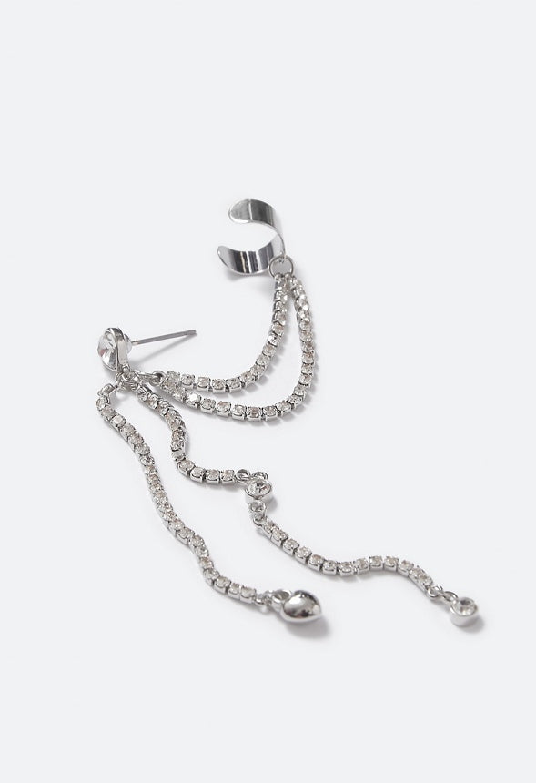 Virginia Crystal Earcuff Crystal/Silver