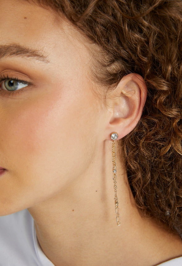 Sage Chain Strand and Stud Multipack Crystal/Gold