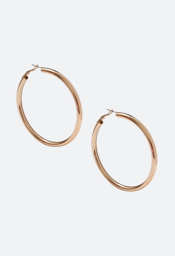 Kate Smooth Tube Hoop Earring Gold