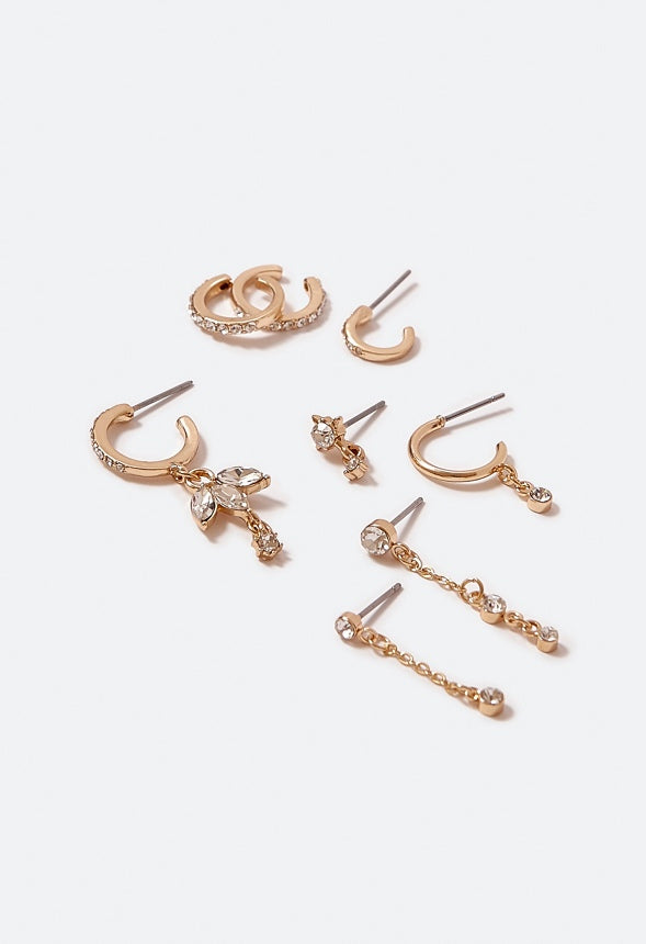 Teagan Delicate Rhinestones Earparty Crystal/Gold