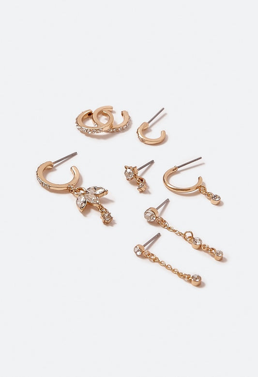 Teagan Delicate Rhinestones Earparty Crystal/Gold