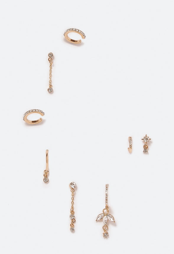 Teagan Delicate Rhinestones Earparty Crystal/Gold