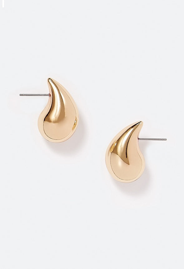 Mya Molten Teardrop Earring Gold