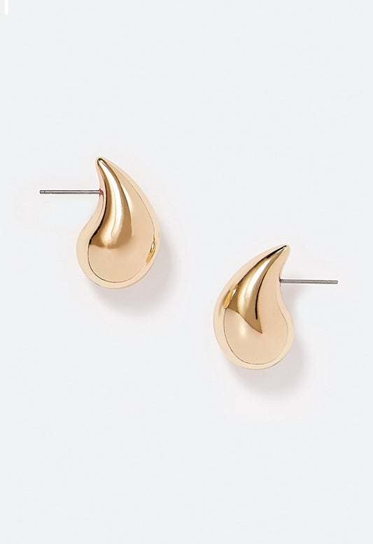 Mya Molten Teardrop Earring Gold