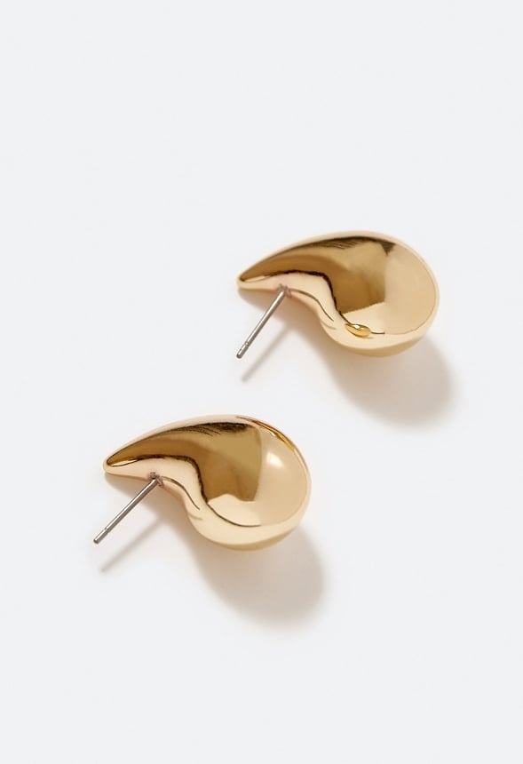 Mya Molten Teardrop Earring Gold