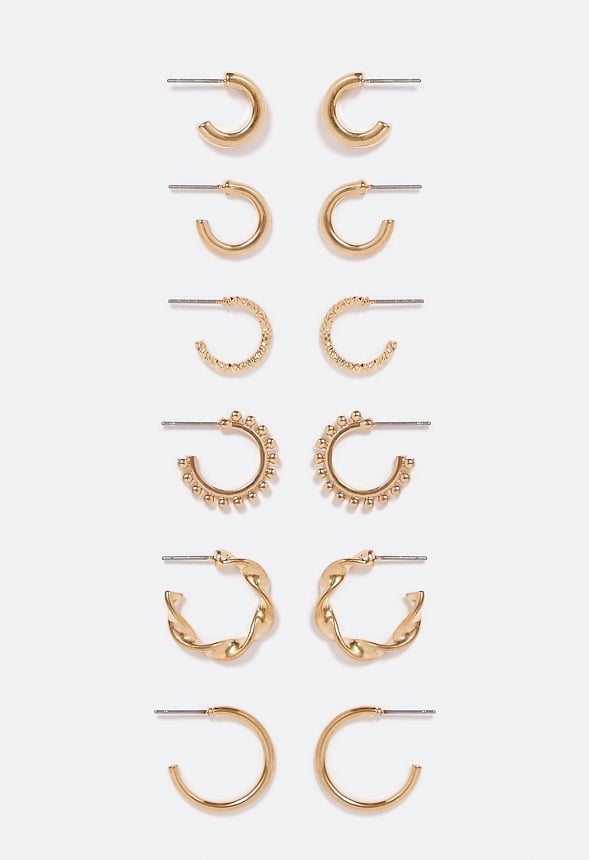 Joanna Mixed Hoop Earring Multipack Gold