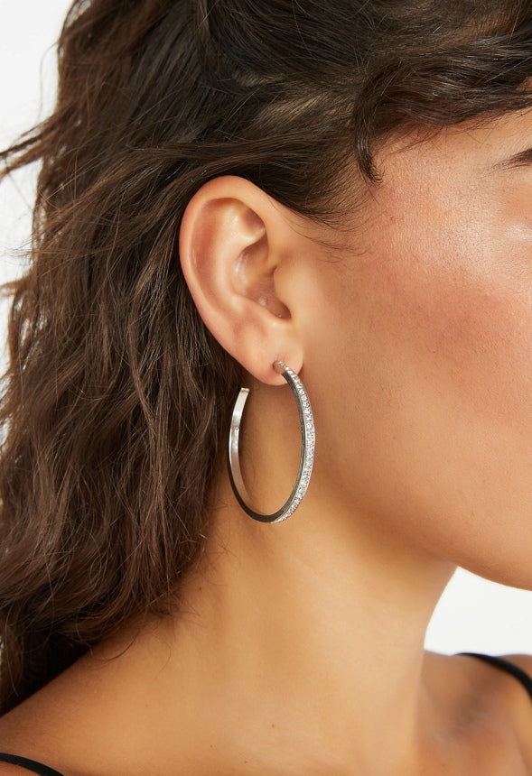 Taylor Mixed 3 Pair Pack Hoop Earrings Pink/ Silver