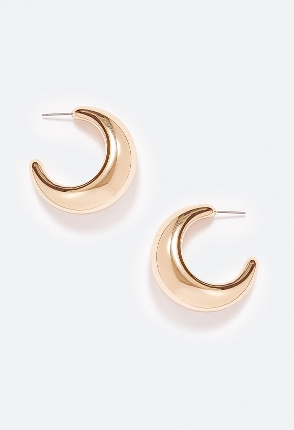 Aniya Chunky Hoop Earrings Gold