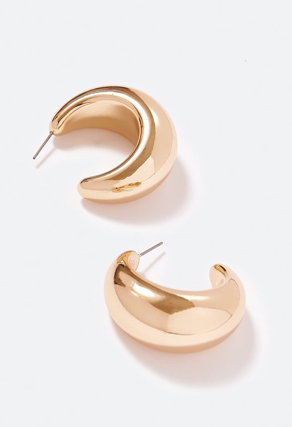 Aniya Chunky Hoop Earrings Gold