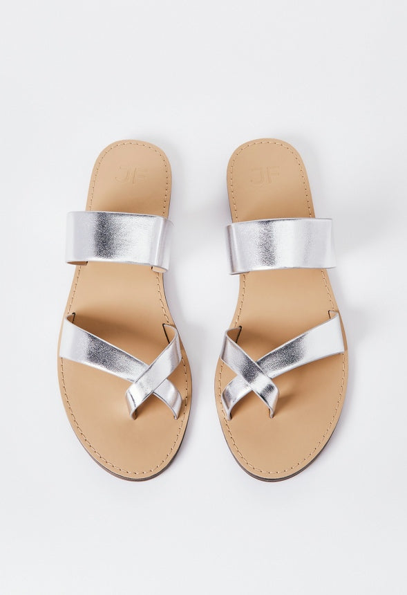 Cloey Slide Sandal Silver