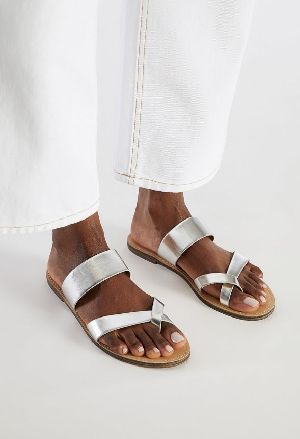 Cloey Slide Sandal Silver