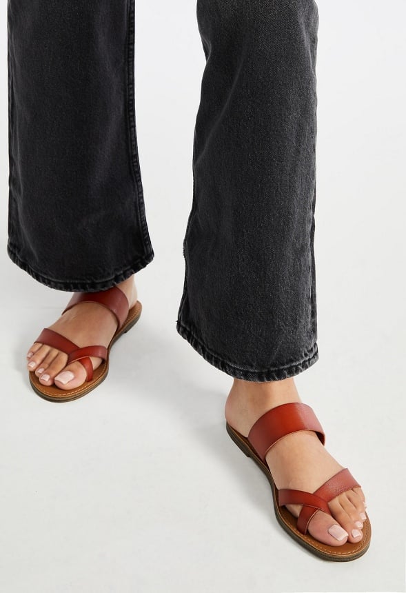 Cloey Slide Sandal Cognac