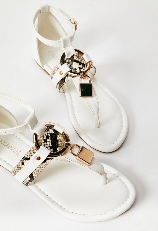 Devinne Flat Sandal White