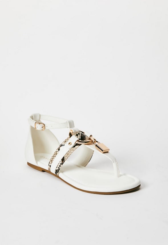 Devinne Flat Sandal White