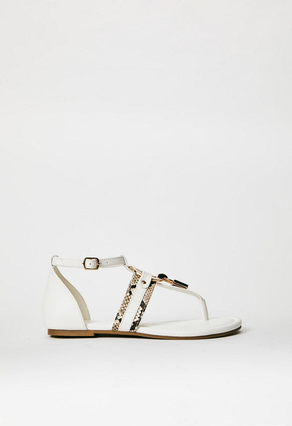 Devinne Flat Sandal White