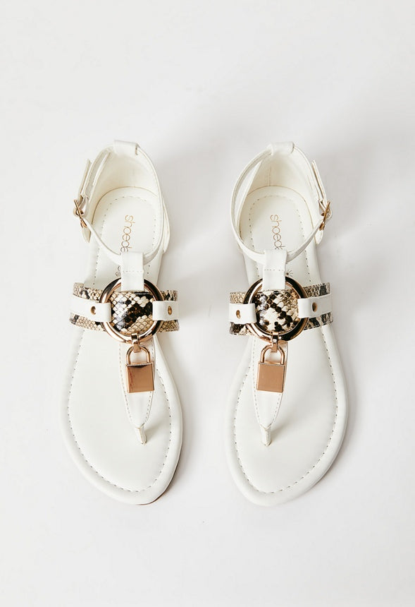 Devinne Flat Sandal White