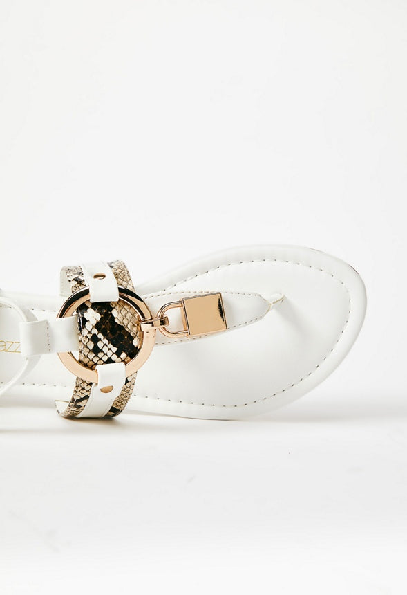 Devinne Flat Sandal White