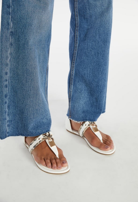 Devinne Flat Sandal White