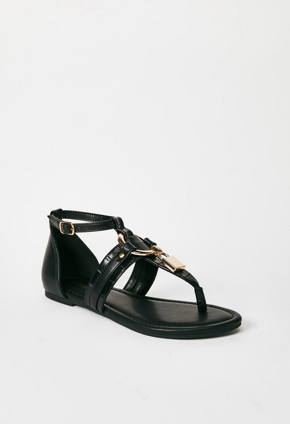 DEVINNE FLAT SANDAL Black Caviar