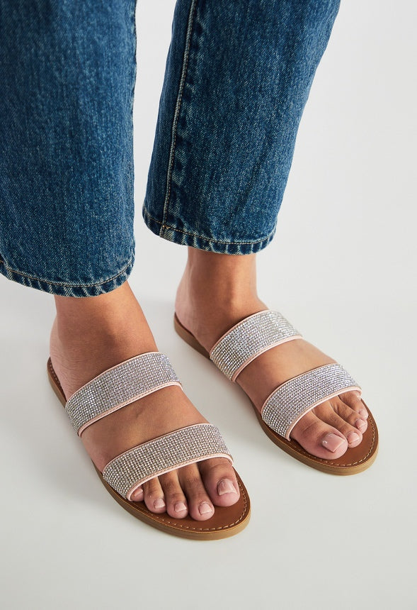 Cass Flat Sandal Rhinestone