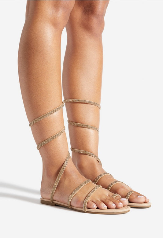 GENIEE FLAT SANDAL Gold