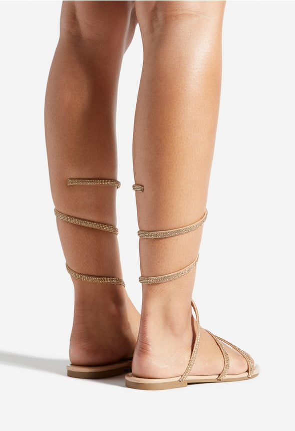 GENIEE FLAT SANDAL Gold