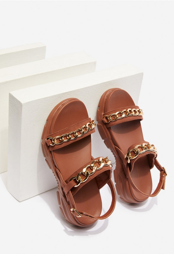 KALLIE FLAT SANDAL Camel