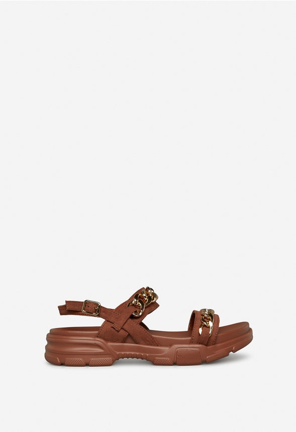 KALLIE FLAT SANDAL Camel