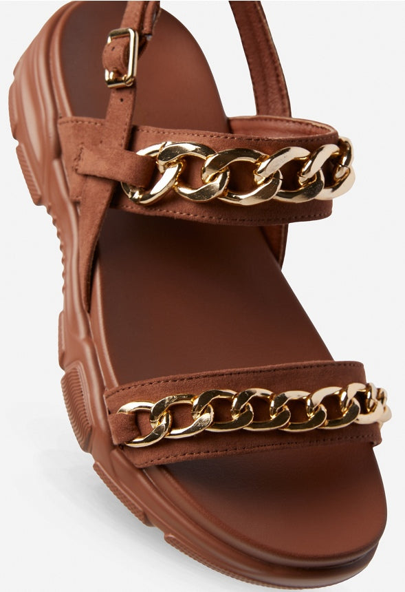KALLIE FLAT SANDAL Camel