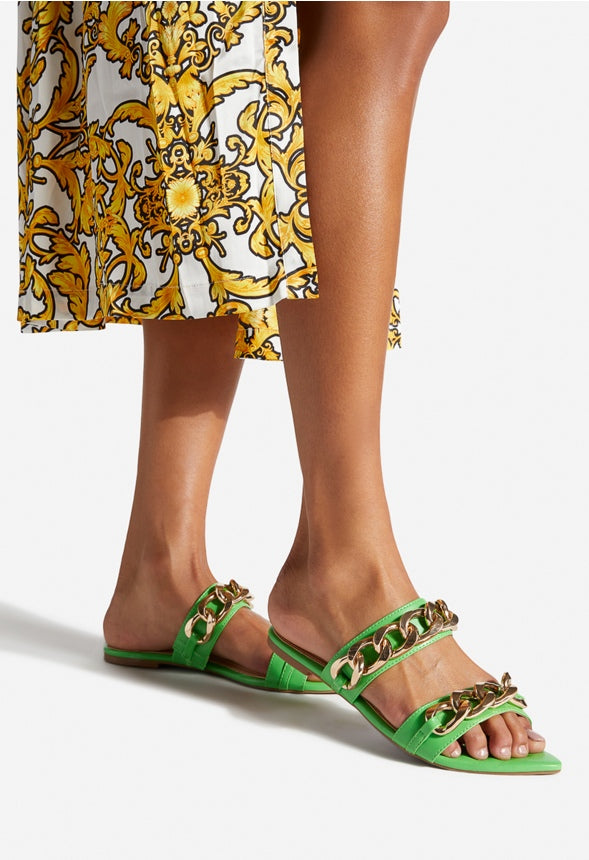 SOREN FLAT SANDAL Classic Green