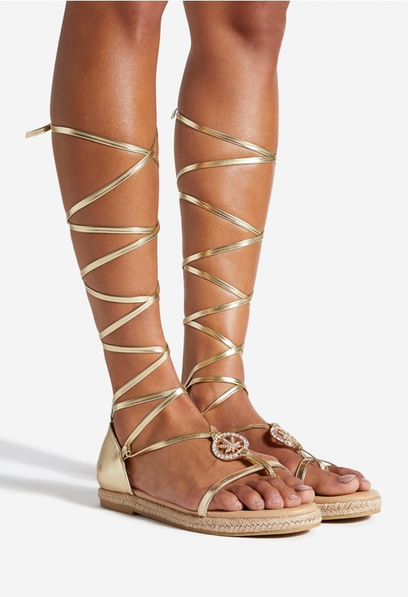 AZIMA FLAT SANDAL Gold