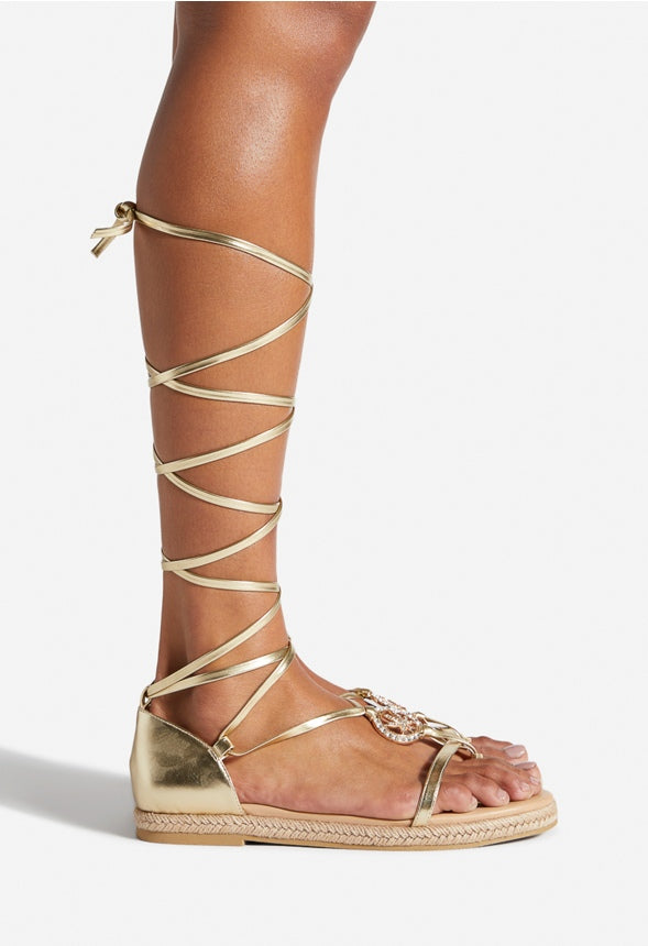 AZIMA FLAT SANDAL Gold